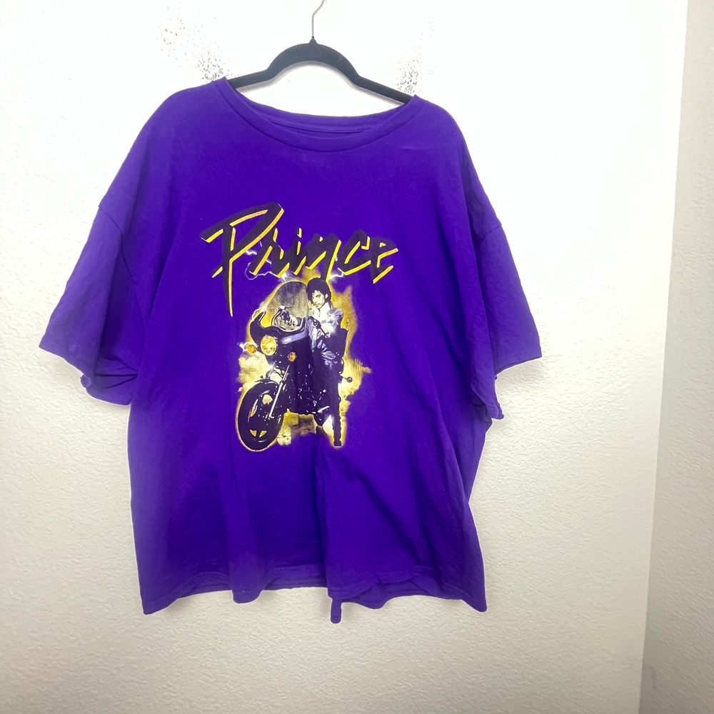 Prince and The Revolution‎ T-Shirt Mens 3XL Purple Motorcycle Rain Movie Graphic